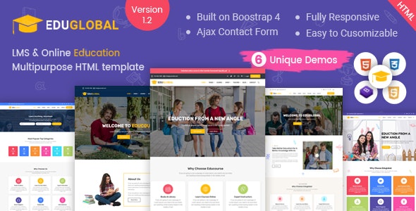 Education LMS and Courses HTML Template for Educational Site - Eduglobal | The Web Univers