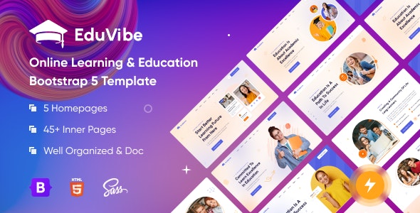 EduVibe - Education HTML Template Using Bootstrap 5 | The Web Univers