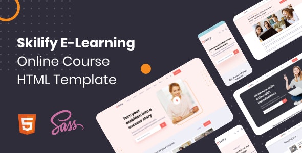 Skilify E-Learning Website - Online Course HTML Template Built With Bootstrap | The Web Univers