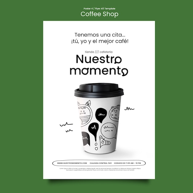 14. Vertical poster template for coffee shop | The Web Univers