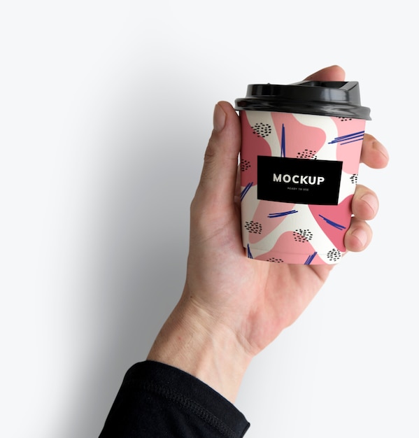 6. Colorful takeaway coffee cup mockup design | The Web Univers
