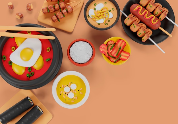 3d rendering of delicious asian food | The Web Univers