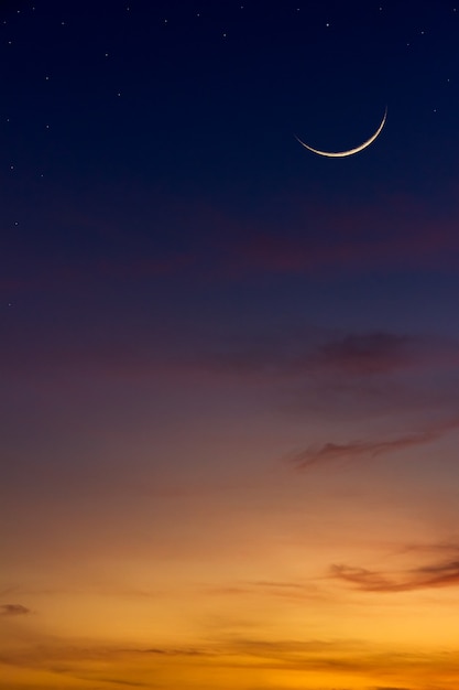 Islamic moon sky on dark blue dusk | The Web Univers