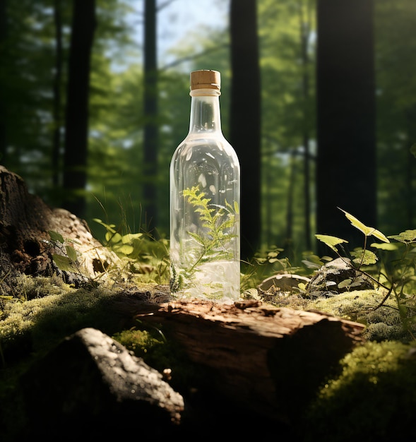 Message in a bottle in the forest | The Web Univers