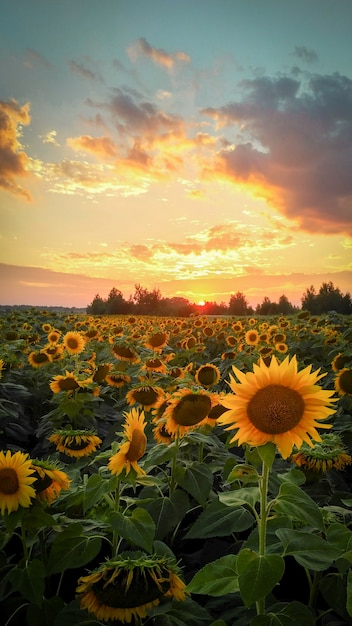 Sunlowers in the field. | The Web Univers