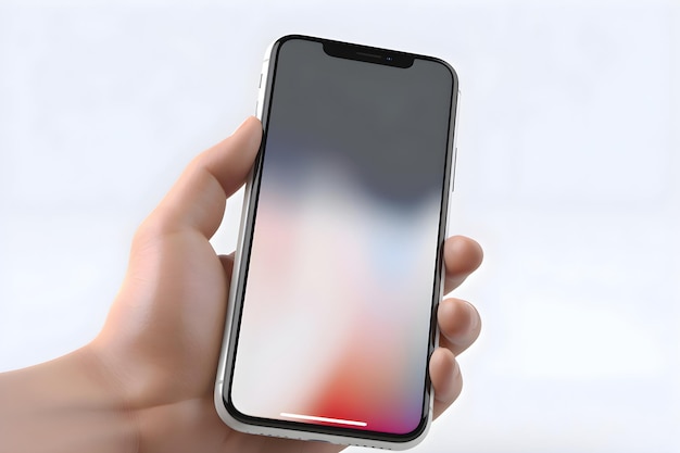 11. Male hand holding a smart phone with blank screen on white background | The Web Univers