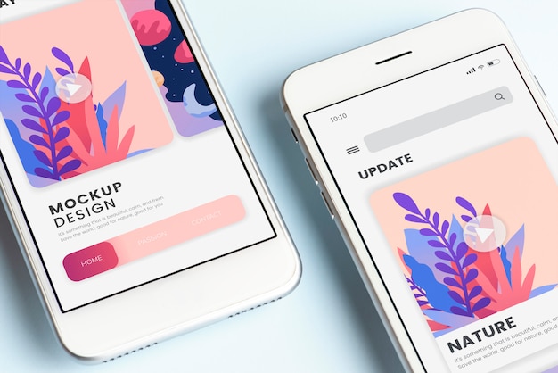 27. Premium mobile phone screen mockup template | The Web Univers