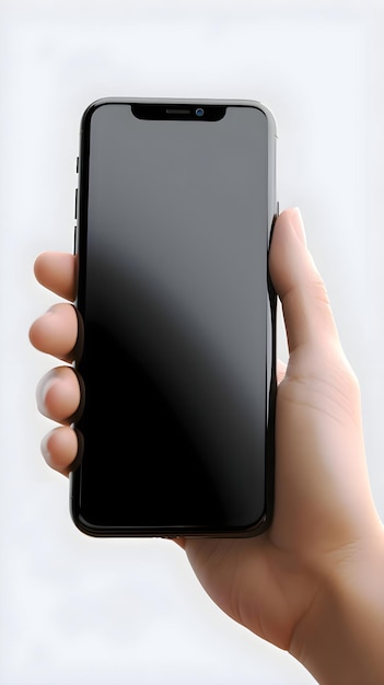 5. Male hand holding a black smartphone with blank screen isolated on white background | The Web Univers