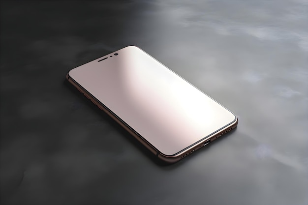 1. Smartphone with blank screen on a black background 3d rendering | The Web Univers