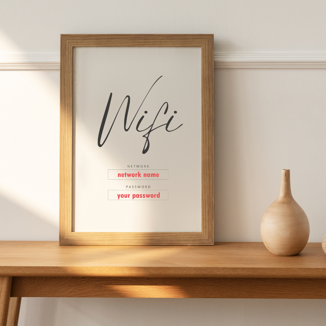 Free WiFi Password Sign Printable | The Web Univers