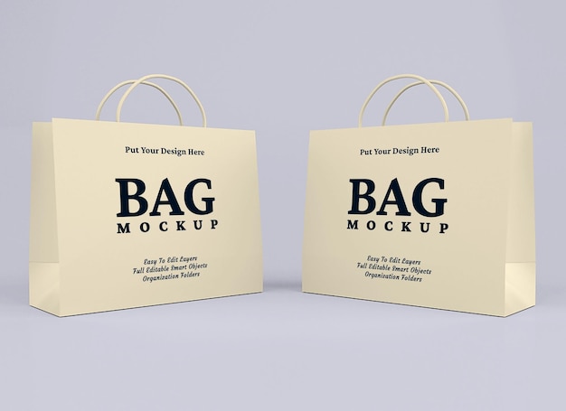 Cardboard shopping bag mockup | The Web Univers