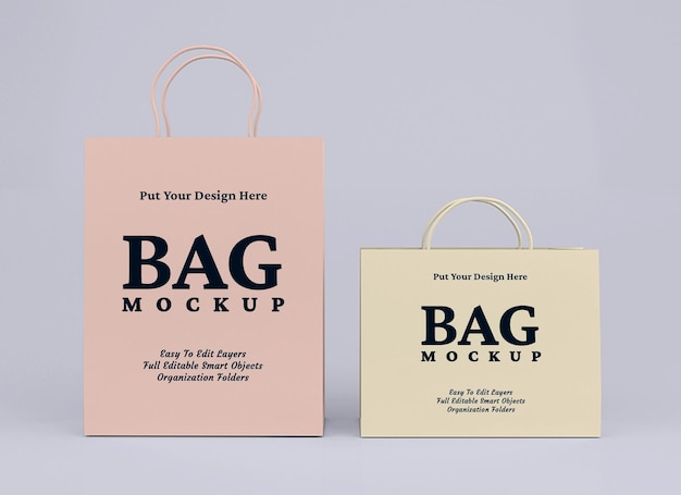 Cardboard shopping bag mockup | The Web Univers