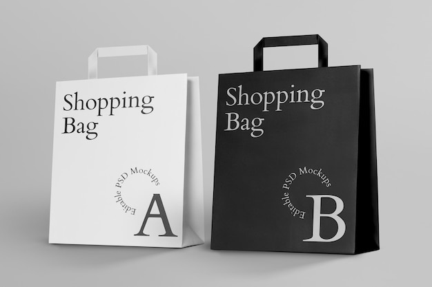 Paper shopping bag mockup design | The Web Univers