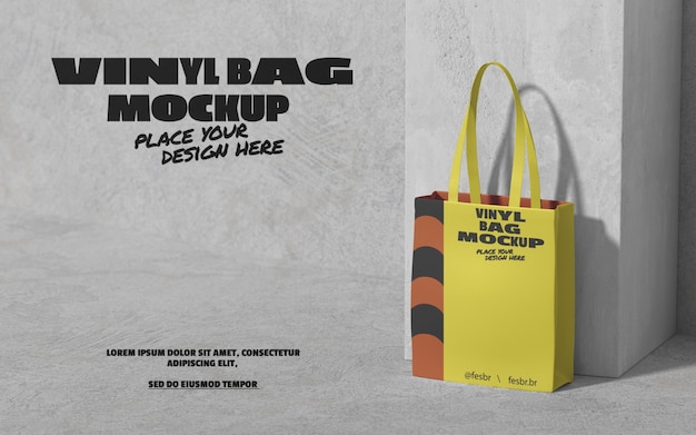 Vinyl shopping bag mockup | The Web Univers