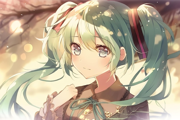 A girl with green hair and a green hair | The Web Univers