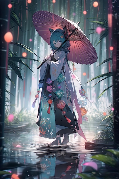 Cute animestyle virtual idol ai generative | The Web Univers