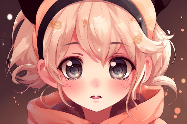 A girl with a pink scarf and orange hat | The Web Univers