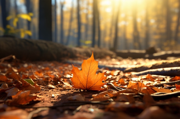 Vue des feuilles d'automne sèches | The Web Univers