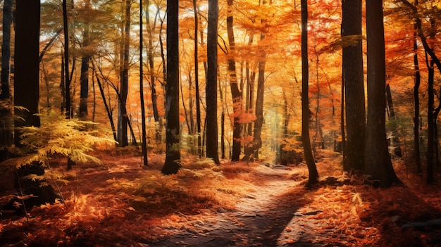 Ai generated fall leaves picture | The Web Univers