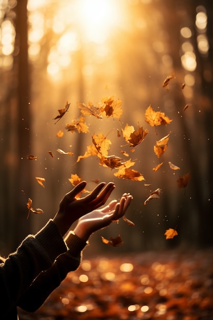 Vue des feuilles d'automne sèches | The Web Univers