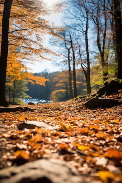 Ai generated fall leaves picture | The Web Univers
