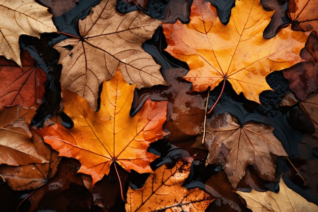 Vue des feuilles d'automne sèches | The Web Univers