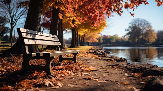 Vue des feuilles d'automne sèches tombées sur le trottoir de la rue | The Web Univers