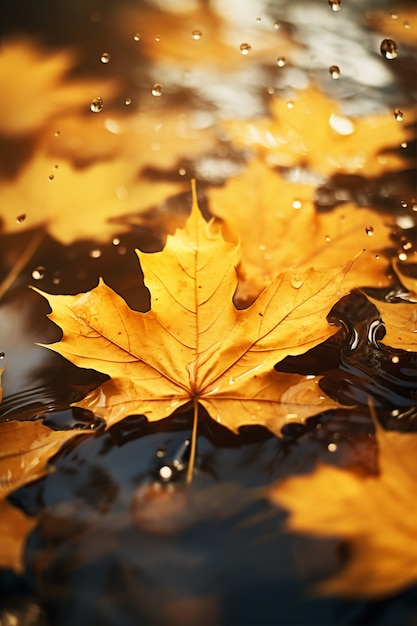 Vue des feuilles d'automne sèches | The Web Univers