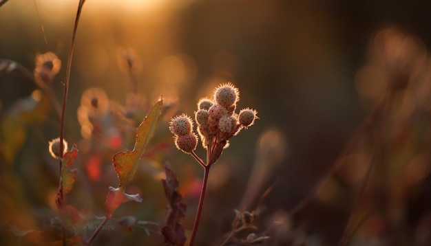 Fleur sauvage jaune vif dans un pré tranquille généré par l'ia | The Web Univers