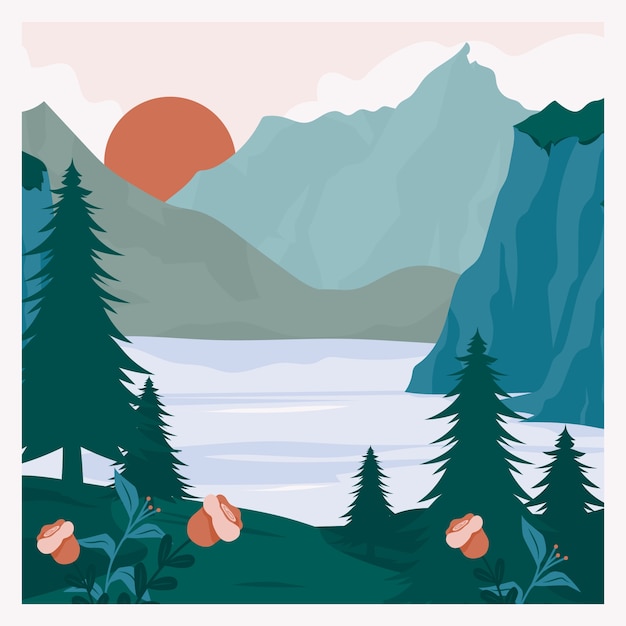 Muted color palette illustration | The Web Univers