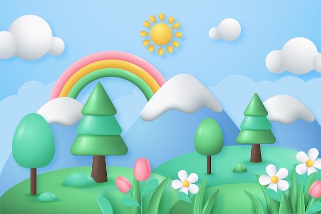 Realistic floral spring illustration | The Web Univers