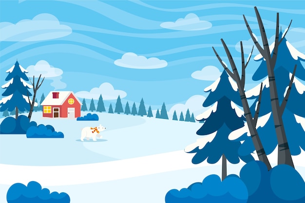 Flat winter season celebration background | The Web Univers