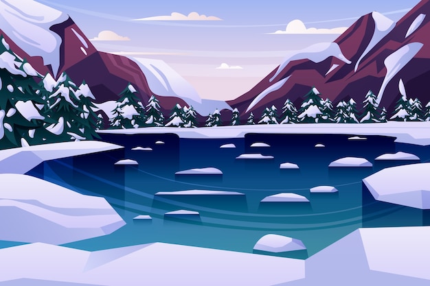 Flat winter season celebration background | The Web Univers