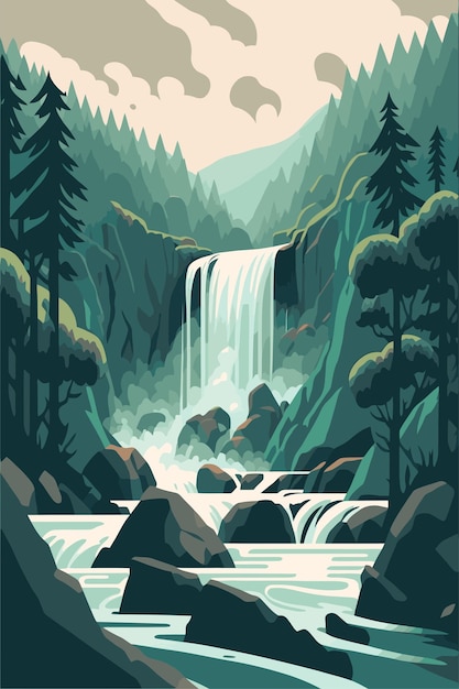 Waterfall forest nature tropical background jungle wallpaper | The Web Univers