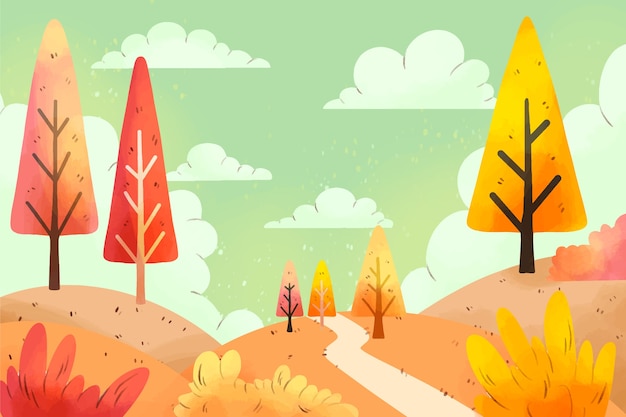 Watercolor background for autumn | The Web Univers