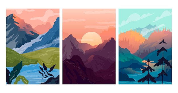 Different landscape collection template | The Web Univers