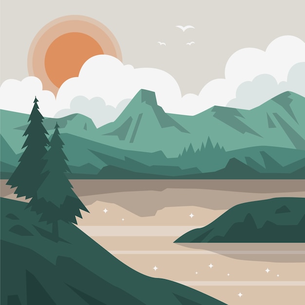 Hand drawn muted colors illustration | The Web Univers