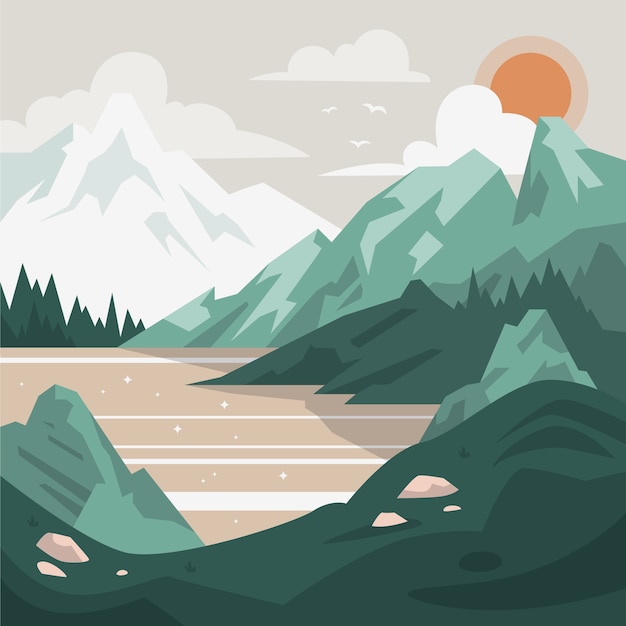 Hand drawn muted colors illustration | The Web Univers