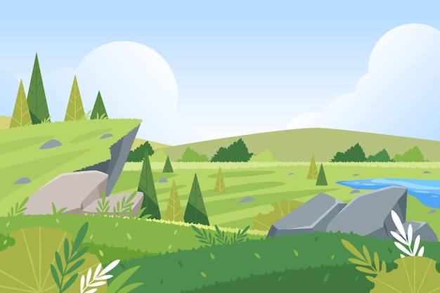 Hand drawn nature scenes illustration | The Web Univers