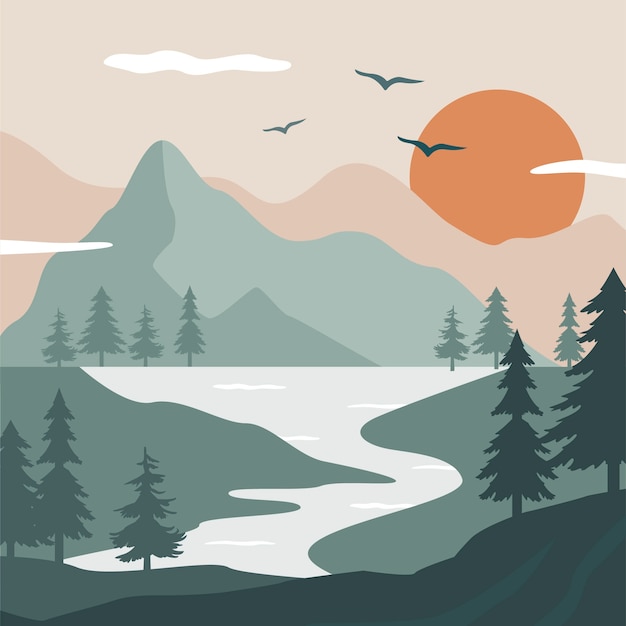 Muted color palette illustration | The Web Univers
