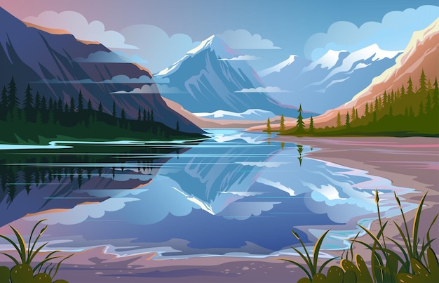 Beautiful nature natural landscape evening mountain scenery | The Web Univers