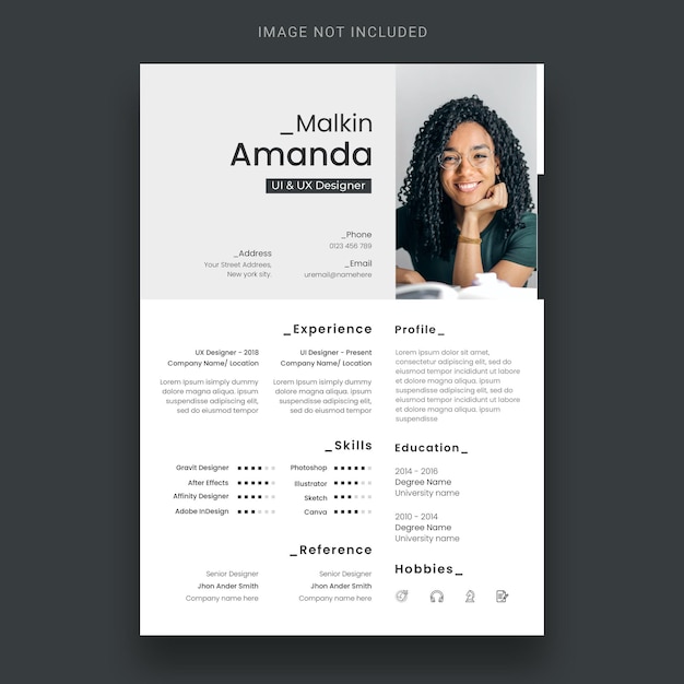 Clean resume or cv design template | The Web Univers
