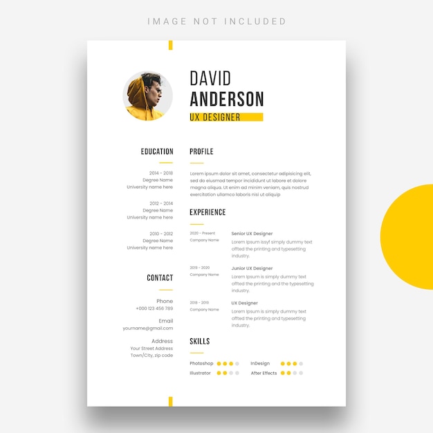Minimal resume or cv design template | The Web Univers