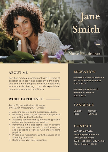 Photo attachable resume template psd in luxury style | The Web Univers