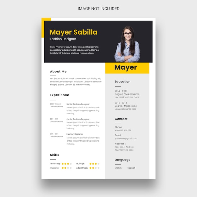 Clean & minimal resume or cv design template | The Web Univers