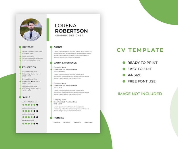 Professional minimal and modern resume or cv template | The Web Univers