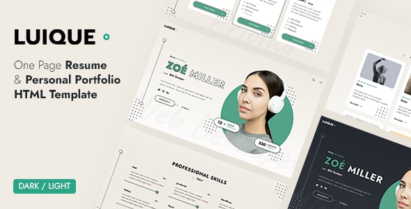 Luique - Personal Portfolio Template | The Web Univers