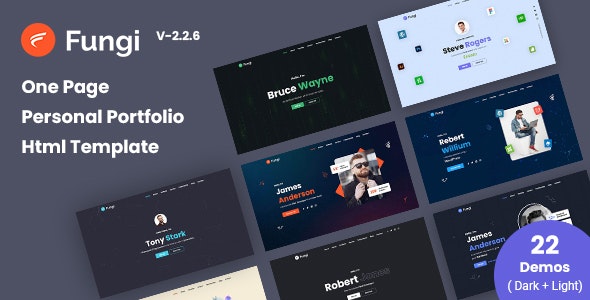 Fungi - Personal Portfolio Html Template | The Web Univers