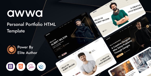 Awwa - personal portfolio HTML5 Template | The Web Univers