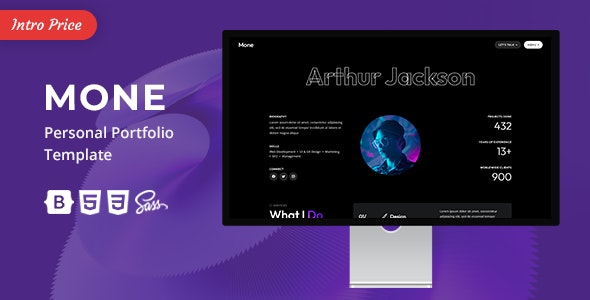 Mone - Personal Portfolio Template | The Web Univers